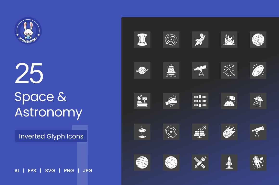 25 Space & Astronomy Icons, an Icon by IconBunny