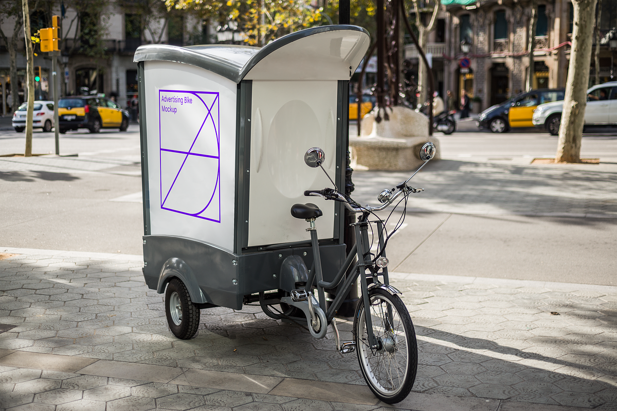 Advertising Bike Trailer Mockup, an Advertising Mockup by M-up (Photo 2 of 4)