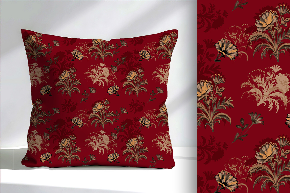 Regal Red Floral Seamless Pattern, a Pattern Graphic by Sharon Schwalbe (Photo 3 of 5)