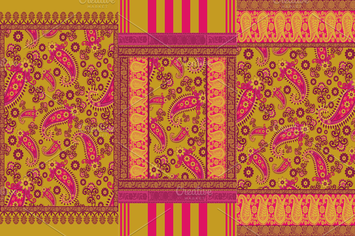 Lovely Pink Paisley Scarf Designs, a Pattern Graphic by ThaiByGaew (Photo 2 of 3)