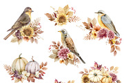 Warm Autumn Watercolor Clipart, a Decorative Illustration by Elena Medvedeva (Thumbnail 4 of 10)