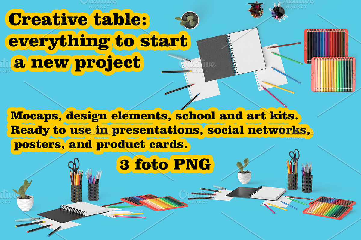 Creative Art Mockup, a Pens & Pencil Mockup by Tempera (Photo 1 of 3)