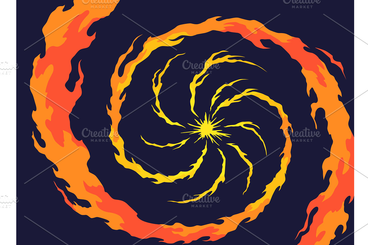 Comic book flame background, an Illustration by Things for designers