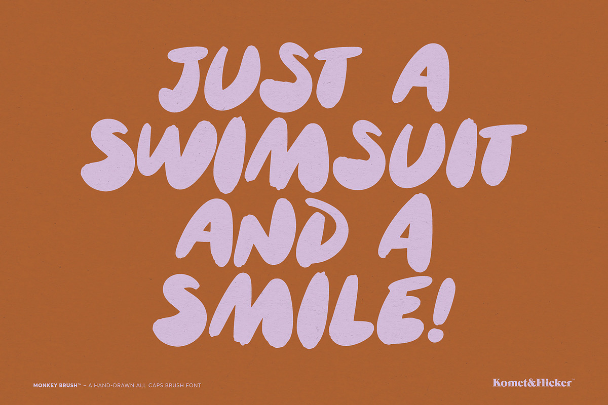 Monkey Brush, a Handwritten Font by Komet & Flicker (Photo 14 of 15)
