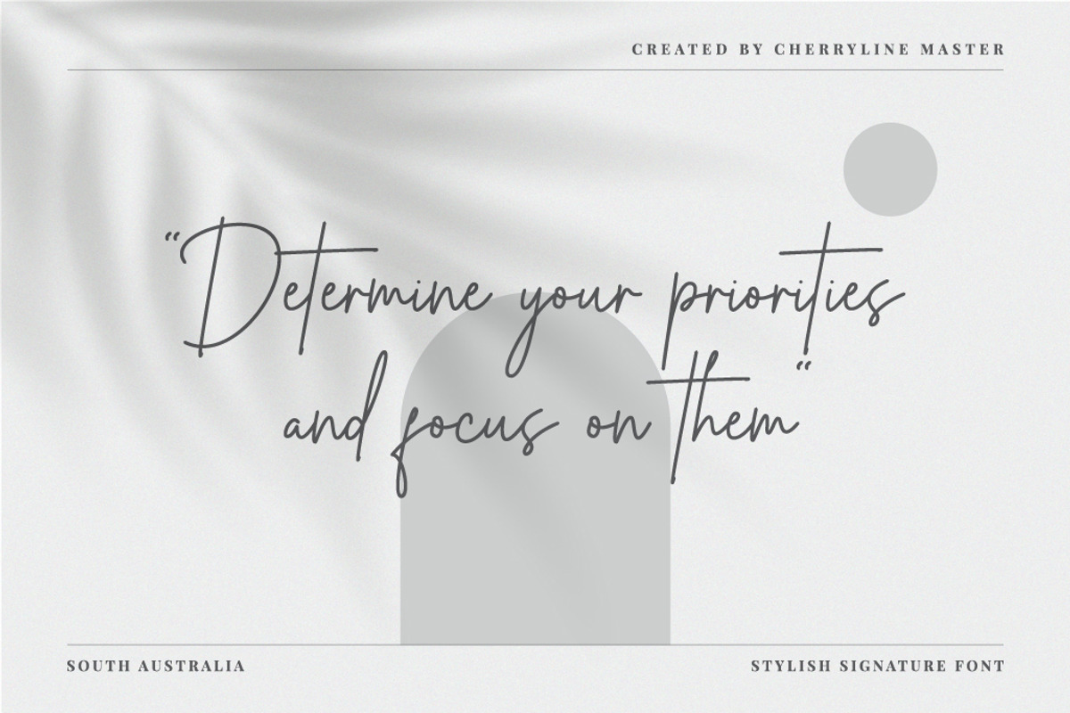 South Australia Stylish Script Font, a Script Font by Cherryline Master (Photo 10 of 13)