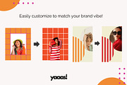Bold Orange Pink Instagram Templates, a Social Media Template by Yaaas Design (Thumbnail 10 of 12)