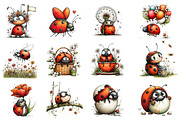 Whimsical Spring Ladybug Clipart, an Illustration by Dream Creation (Thumbnail 3 of 5)
