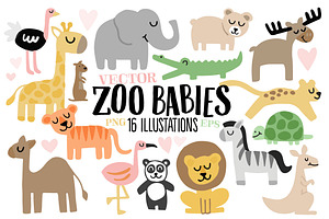 Zoo Babies - Animal Illustrations