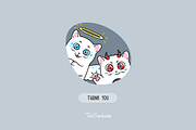 Kawaii cats | Clipart & patterns, an Illustration by TaniCreatures (Thumbnail 11 of 11)