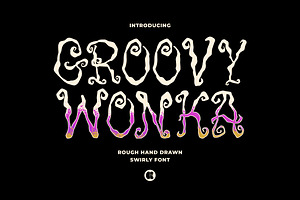 GF Wonka Rough Handdrawn Swirly Font