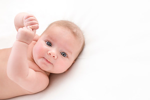 Cute baby on a white background featuring adorable, baby, and girl