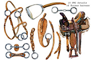 Sport Horses watercolor set, an Object Graphic by FineArt (Thumbnail 16 of 18)
