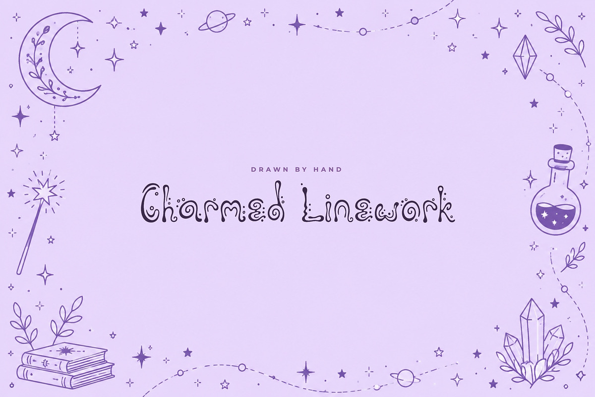 Doodlemyst Mystical Doodle Font, a Handwritten Font by Graphic Spirit (Photo 3 of 8)