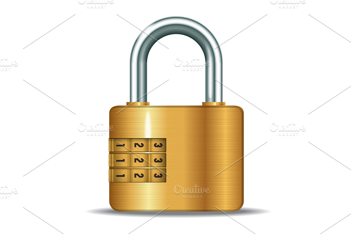 closed golden padlocks, an Object Illustration by piter.goskov
