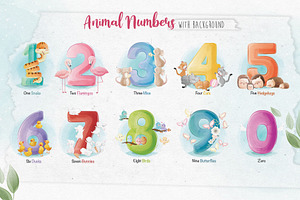 Cute Animal Numbers 0-9