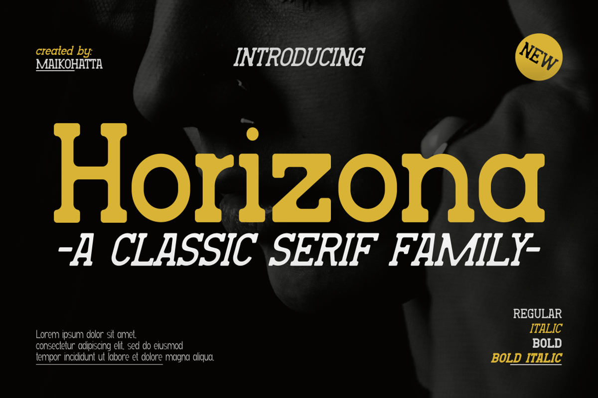 Horizona - Classic Serif Family, a Serif Font by MaikoHatta (Photo 1 of 6)
