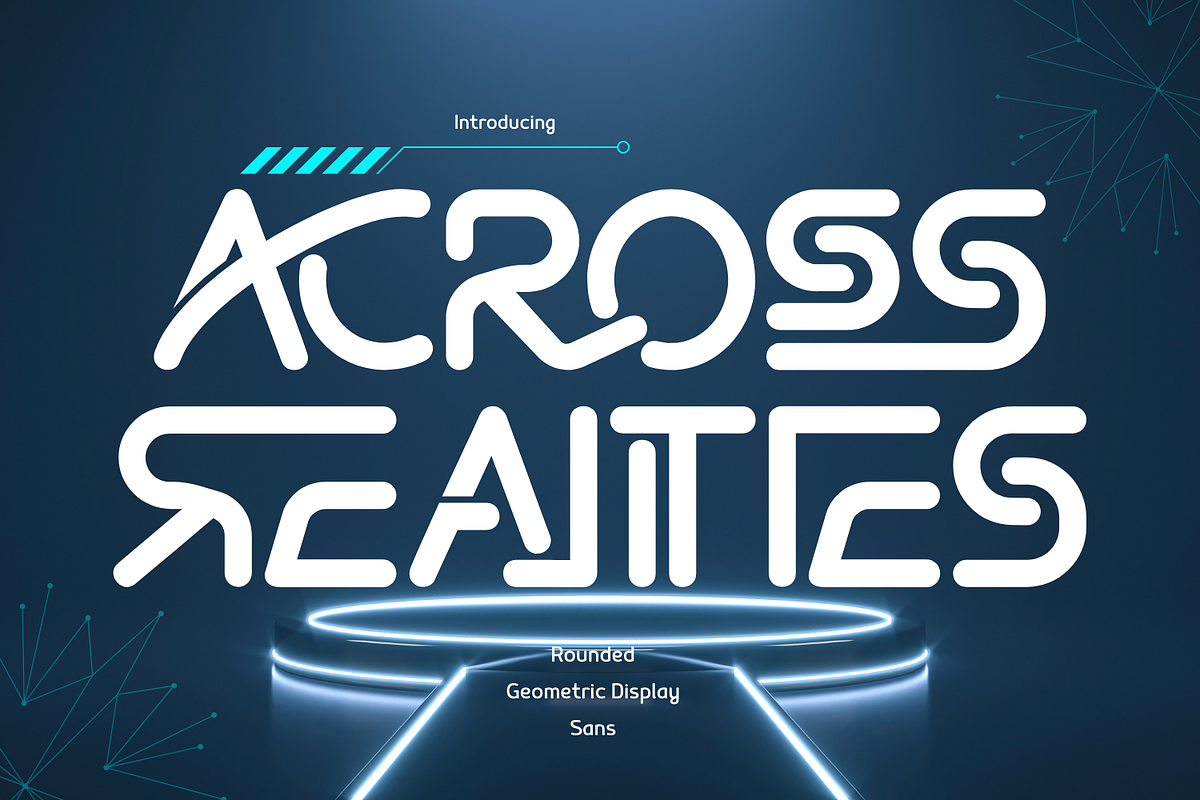 ACROSS REALITIES - FUTURISTIC FONT, a Sans Serif Font by 177Studio (Photo 1 of 8)
