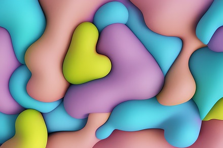 12 Soft Abstract 3D Shape graphics