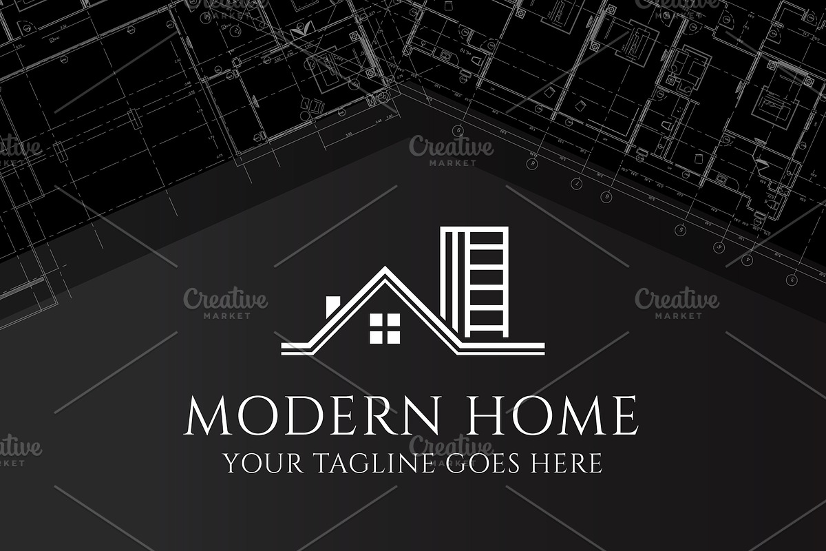 Modern Home Logo, a Technology Illustration by Kaushal Jangid (Photo 5 of 5)