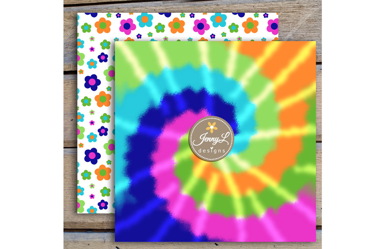 70's Hippie Digital Paper Clipart, a Pattern Graphic by JennyL Designs (Photo 3 of 5)