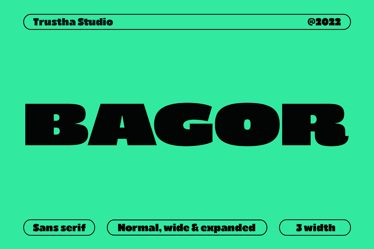 Bagor Font, a Sans Serif Font by trustha (Photo 1 of 12)
