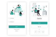 JobOn - Job Search Adobe XD App, an UI Kit Template by themelove (Thumbnail 2 of 16)