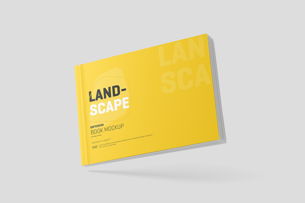 Landscape Softcover Book Mockup, a Mockup by Toasin Studio (Photo 3 of 17)