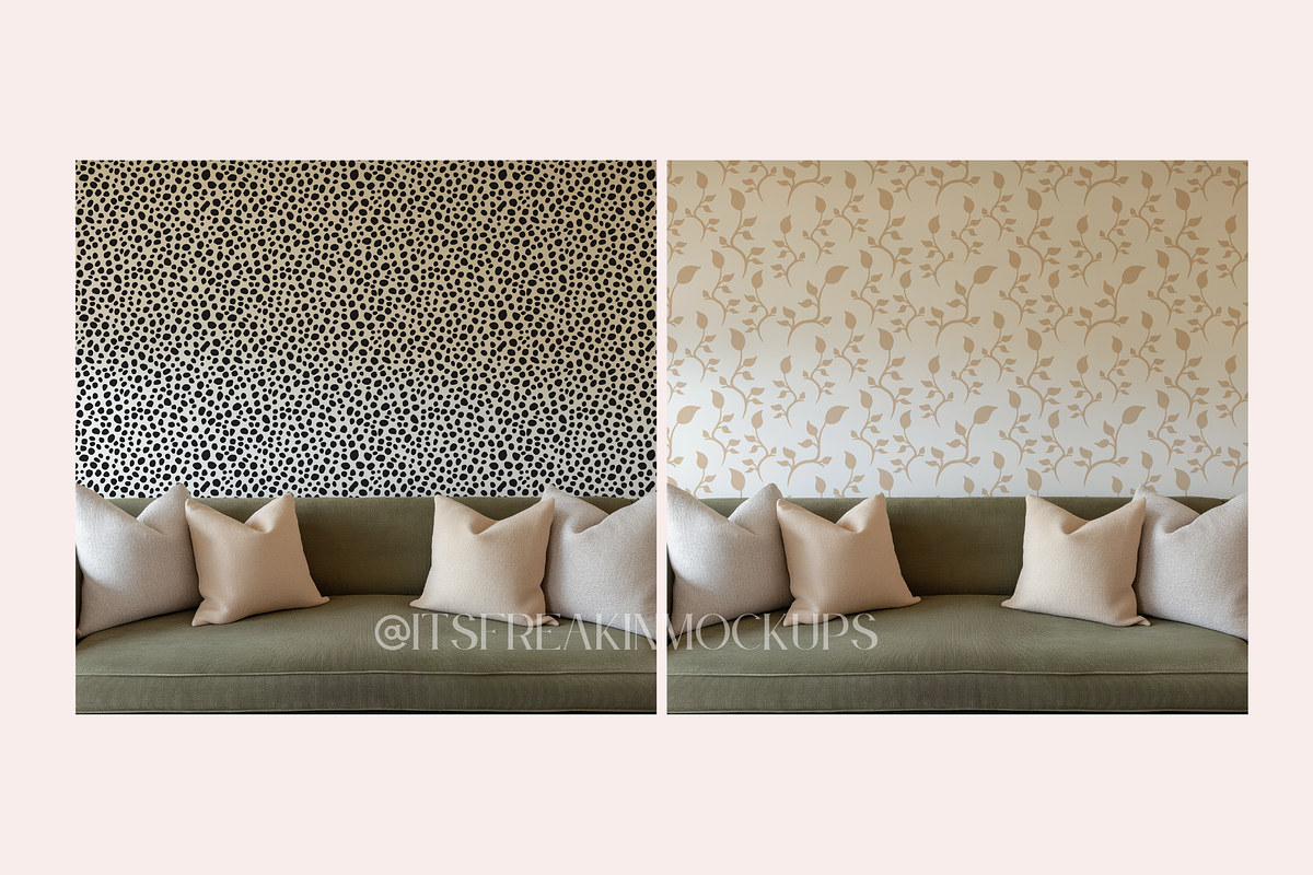 Living Room Wallpaper Mockup Bundle, a Household Mockup by ItsFreakinMockups (Photo 7 of 8)
