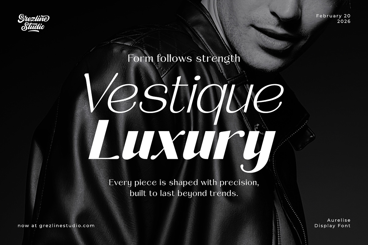 Aurelise – Display Font Family, a Sans Serif Font by Grezline Studio (Photo 8 of 12)