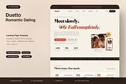 Romantic Dating Landing Page, an UI Kit Template by Pitchlook.Studio (Thumbnail 1 of 3)