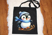 Christmas Penguin Winter Penguin PNG, an Illustration by SinaCreation (Thumbnail 6 of 7)