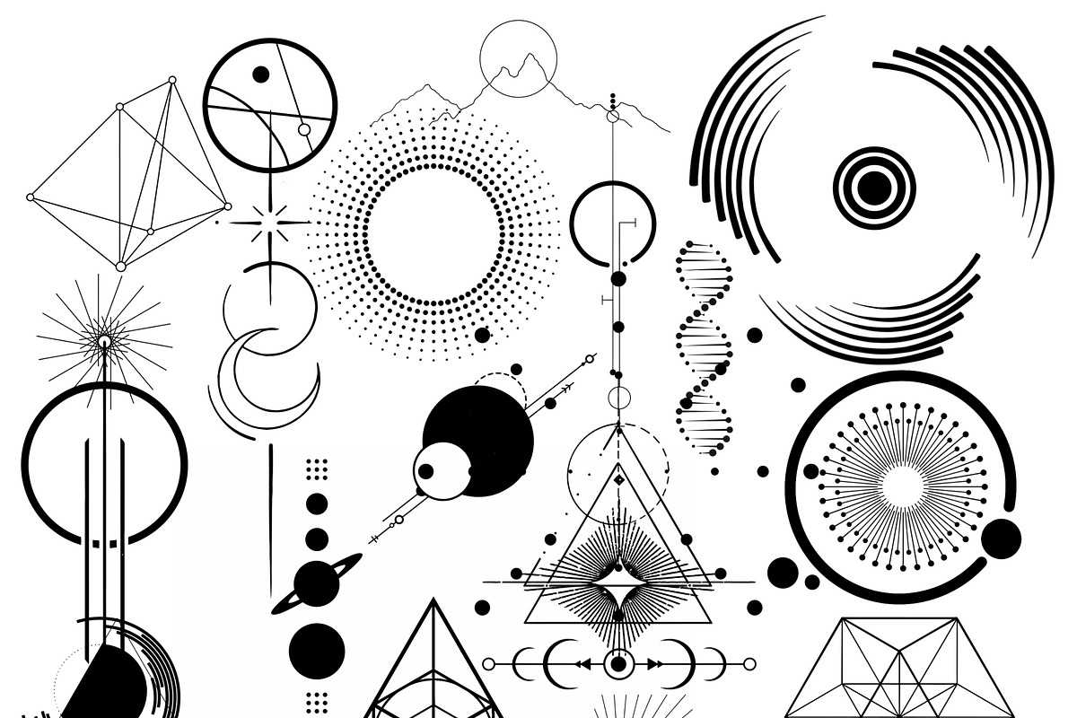 Geometric Tattoo Procreate Stamps, a Brush Add-On by Nuclear Brushes (Photo 6 of 10)