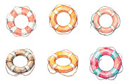 Whimsical Summer Lifebuoy Clipart, an Illustration by DreamPrint404 (Thumbnail 2 of 5)