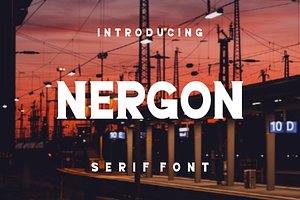 Nergon, a Serif Font by lelevien