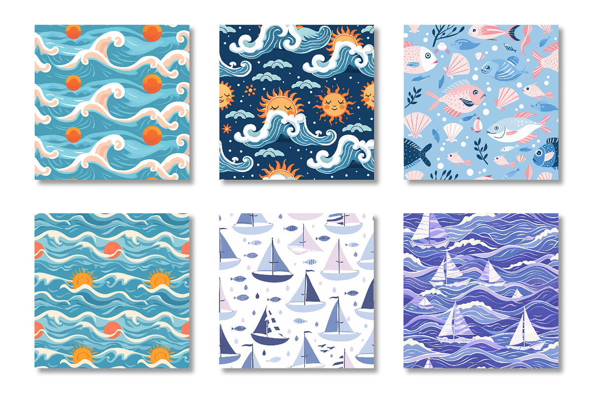 Coastal Nautical Seamless Pattern, a Pattern Graphic by Canvas Craft
