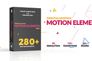 Motion Elements Pack MOGRT - 280+, a Templates & Theme by Poly Artboard (Thumbnail 1 of 8)