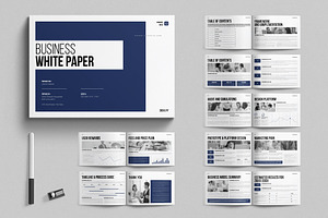 Business White Paper Landscape, a Brochure Template by E-Type