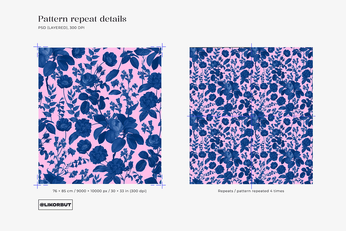 Elegant Vintage Floral Pattern, a Pattern Graphic by likorbut (Photo 3 of 12)
