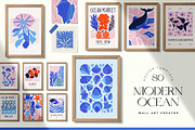 Modern Ocean | Wall Art Creatot, an Object Graphic by Leleka.Store (Thumbnail 1 of 20)