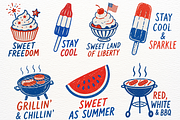 4th July Independence Day Clipart, a Seasonal Illustration by SugarCloudStudioArt (Thumbnail 4 of 7)
