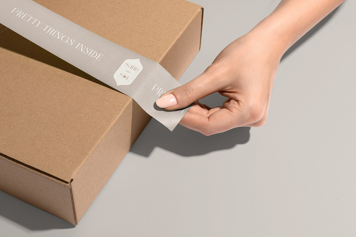 nadija | packing tape, a Stationery Template by atelier marbl (Photo 1 of 3)