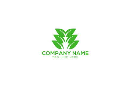 Green hydroponic plant logo design
