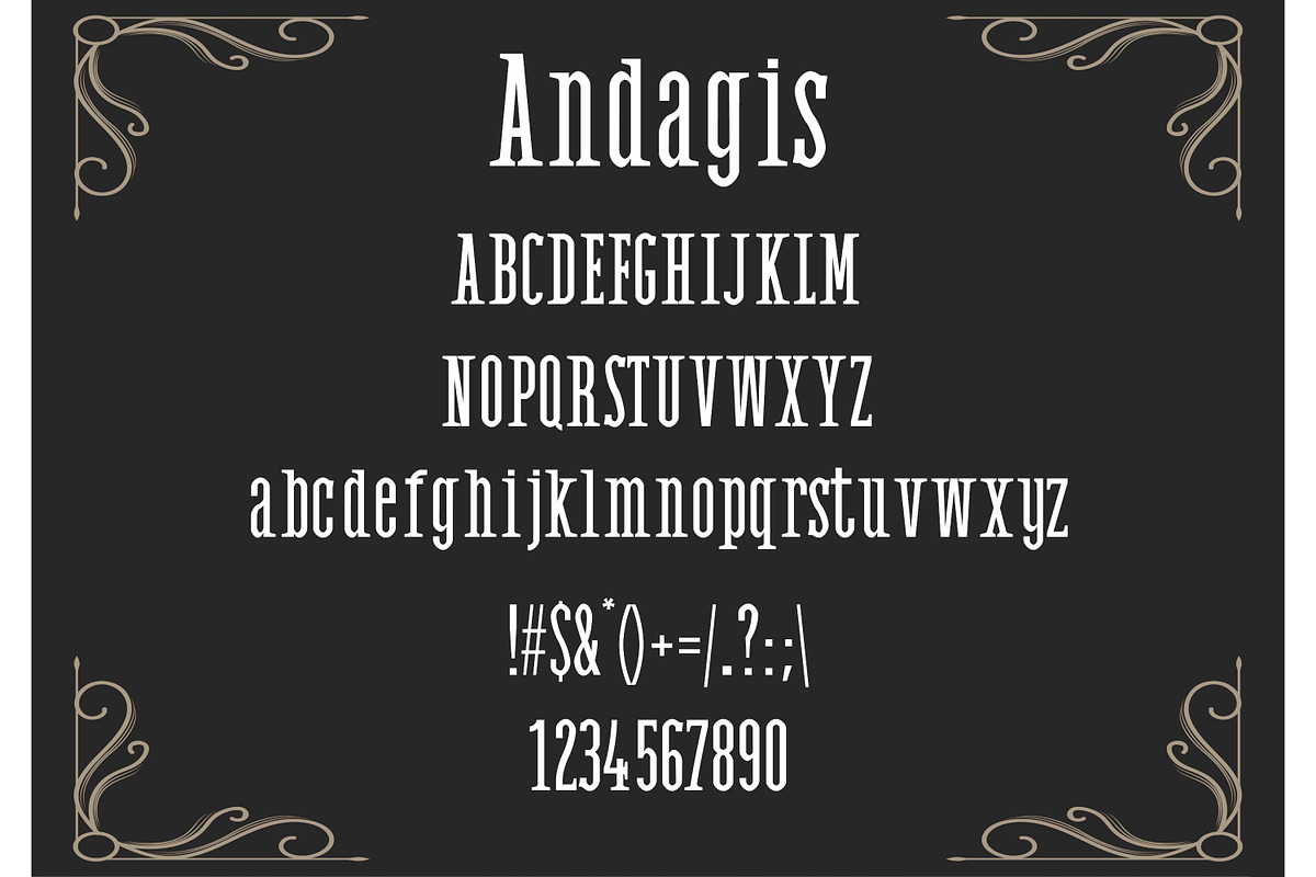 Andagis Gothic Font preview 2