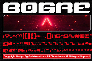 Bogre - Modern Techno Font