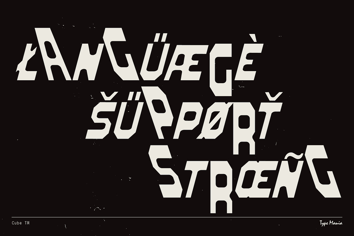 Cube TM – Bouncy Brutalist font, a Font by Type Mania (Photo 14 of 15)