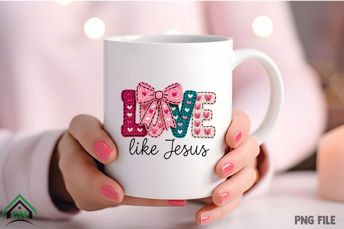 Love Like Jesus Faux Crochet PNG, an Illustration by Craft Nest (Photo 3 of 4)