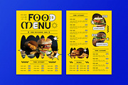 Yellow Retro Food Menu, a Flyer Template by Aiyari Graphic (Thumbnail 1 of 3)