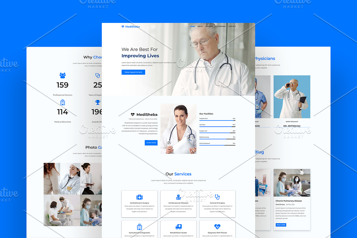 Medical Landing Page Template, a Landing Page Template by nandinigraphics (Photo 1 of 3)