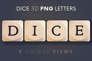 Dice - 3D Lettering, a Graphic by MIIM (Thumbnail 2 of 9)