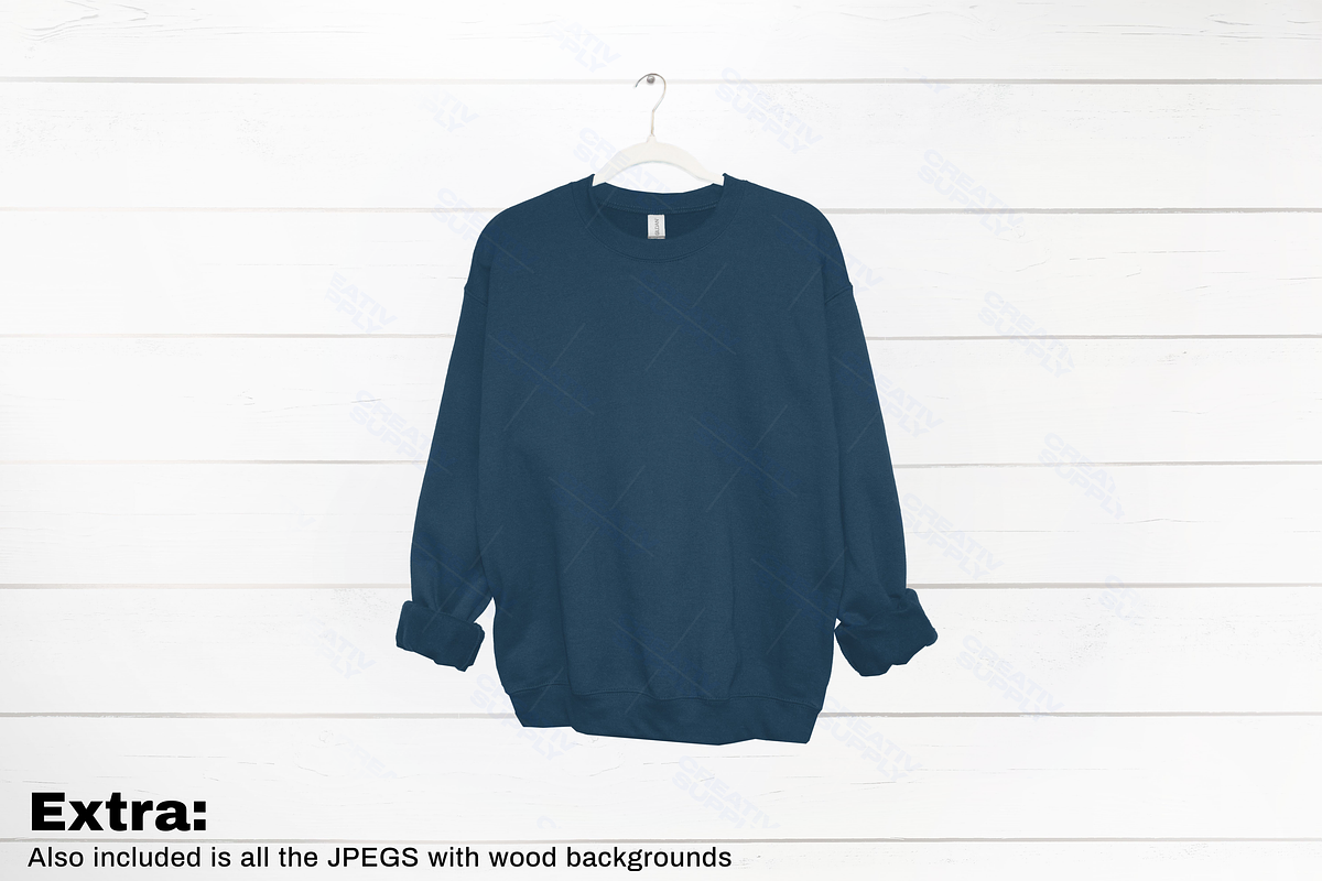 Gildan Sweatshirt 18000 Mockups Pack, a Hoody Mockup by creativsupply (Photo 4 of 5)
